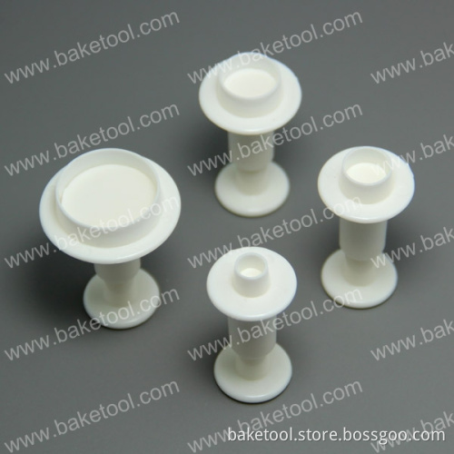 New 4pcs Mini Cricle Cake Fondant Plunger Cutter Set for Decorating Tools